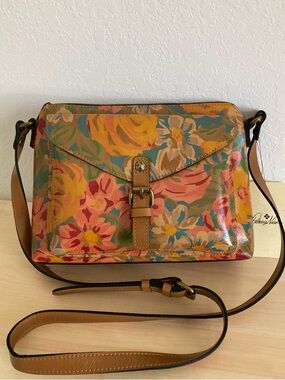 Patricia Nash colorful Floral italian leather purse